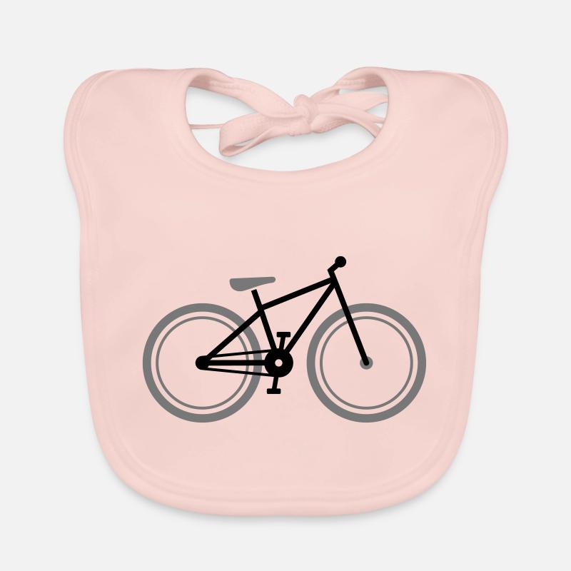 Fahrrad - Baby Bio-Lätzchen - Rose