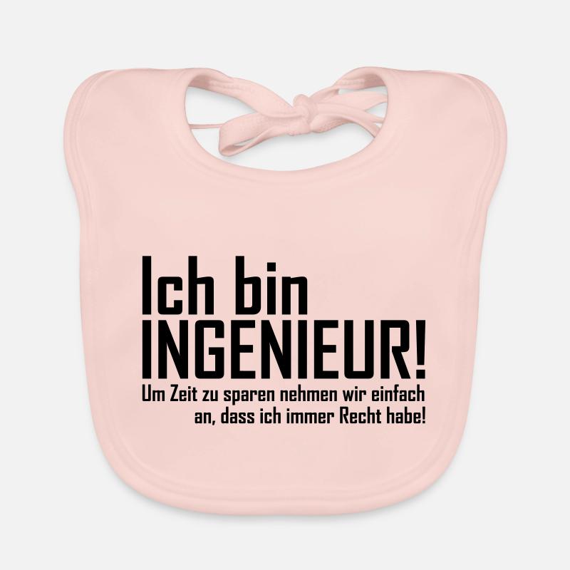 ingenieur - Baby Bio-Lätzchen - Rose