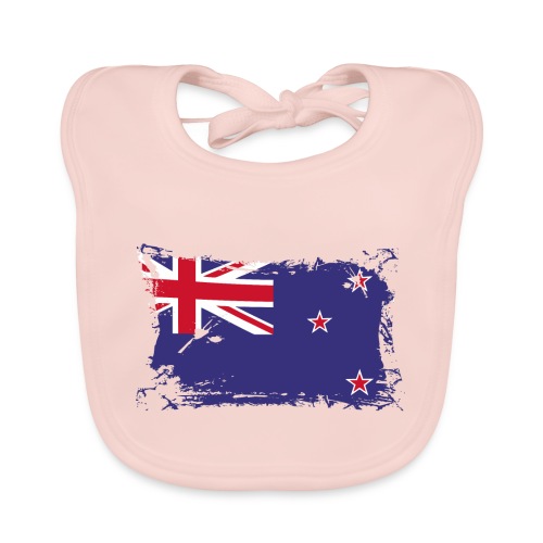 New Zealand Flag, Flagge Neuseeland - Baby Bio-Lätzchen