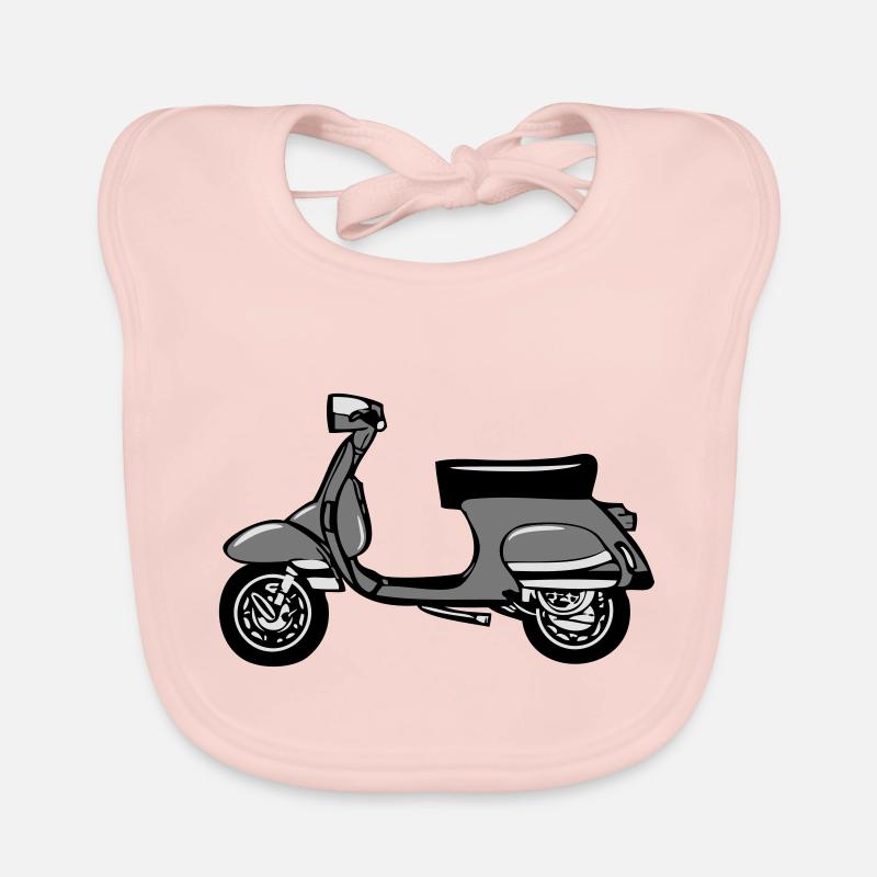 motorroller freiheit - Baby Bio-Lätzchen - Rose