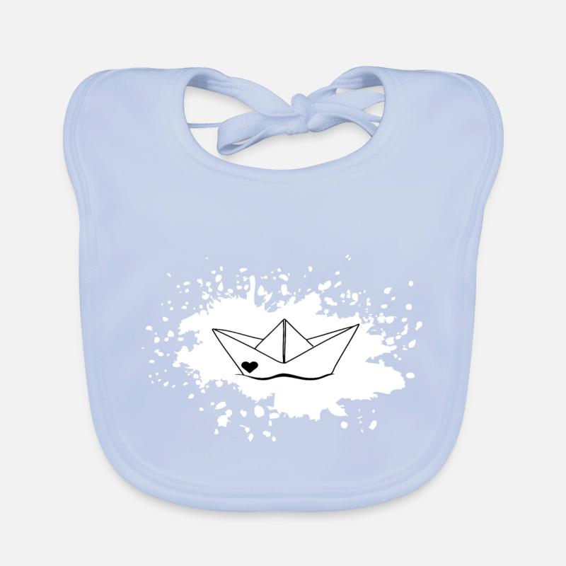 Farbklecks Schiffchen Baby Bio-Lätzchen