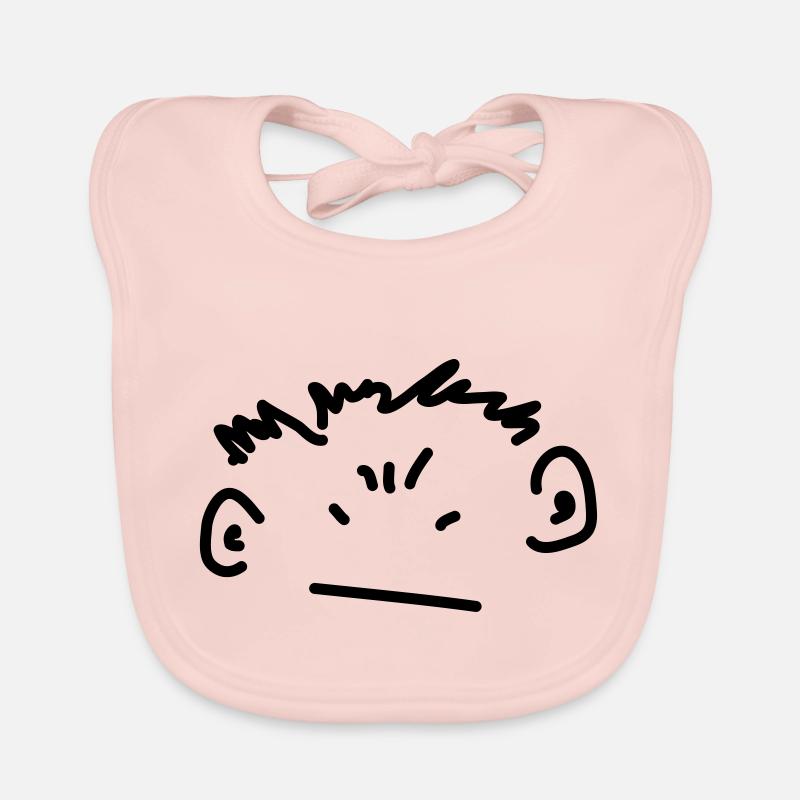 garçon en colère - Bavoir bio Bébé - rose