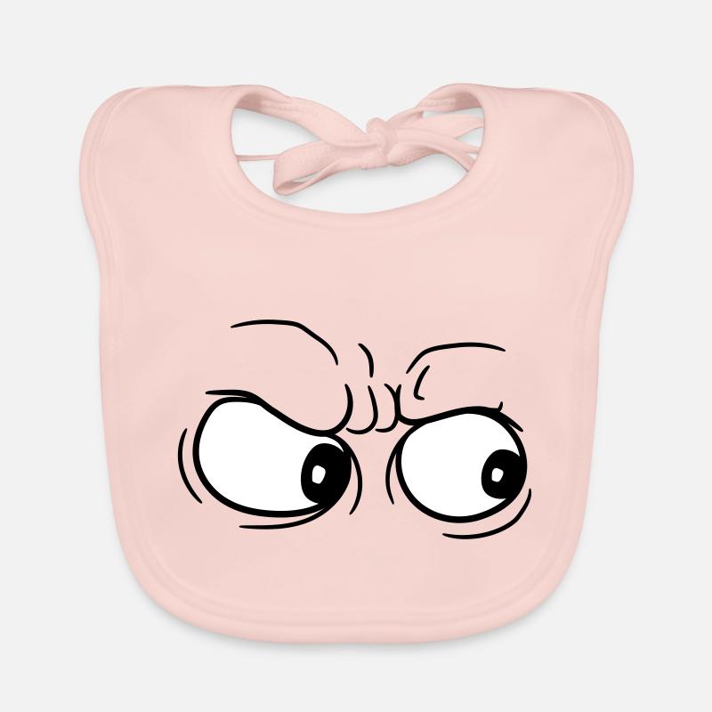 watch staring 2 eyes freaking out stinking head Organic Baby Bibs