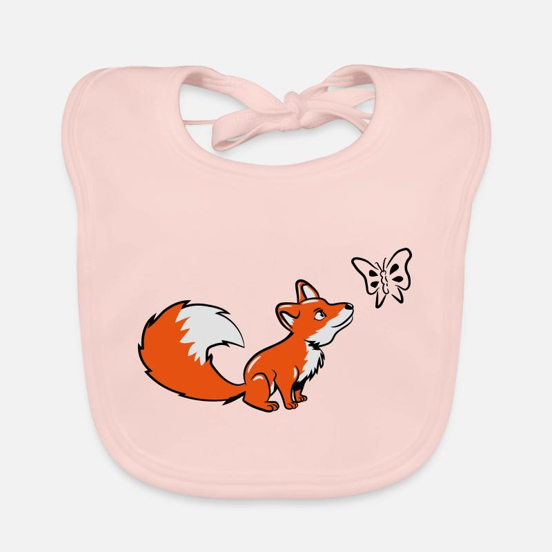 Fuchs klein süss schmetterling Baby Bio-Lätzchen