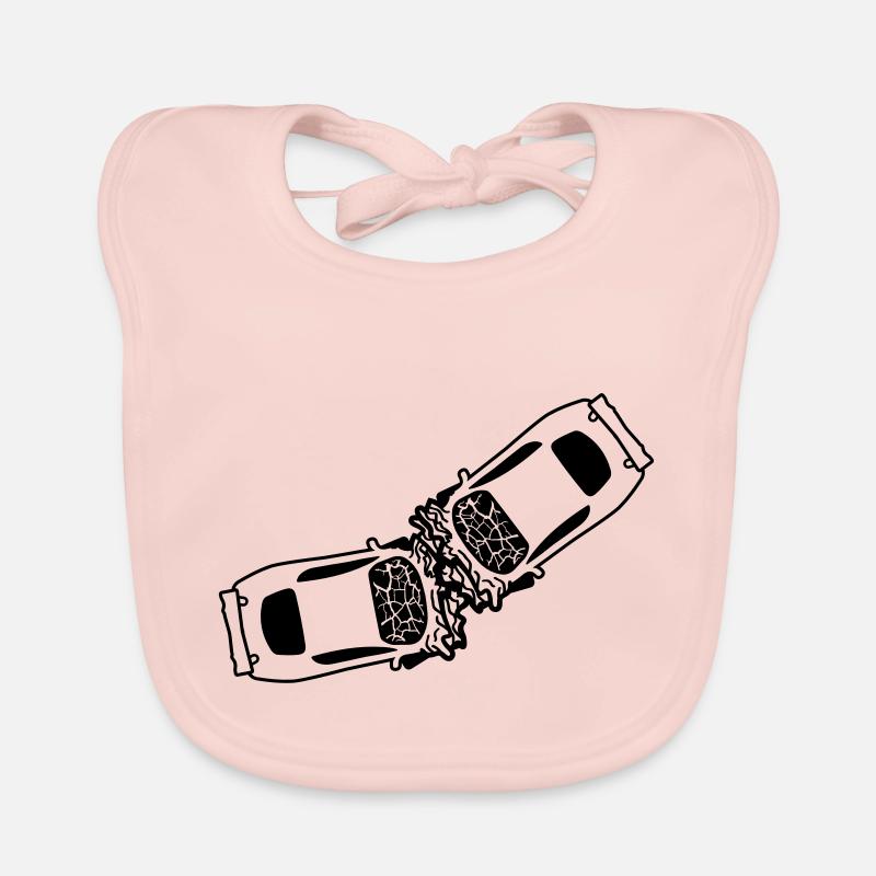 2 autos unfall crash totalschaden zerquetscht dell Baby Bio-Lätzchen