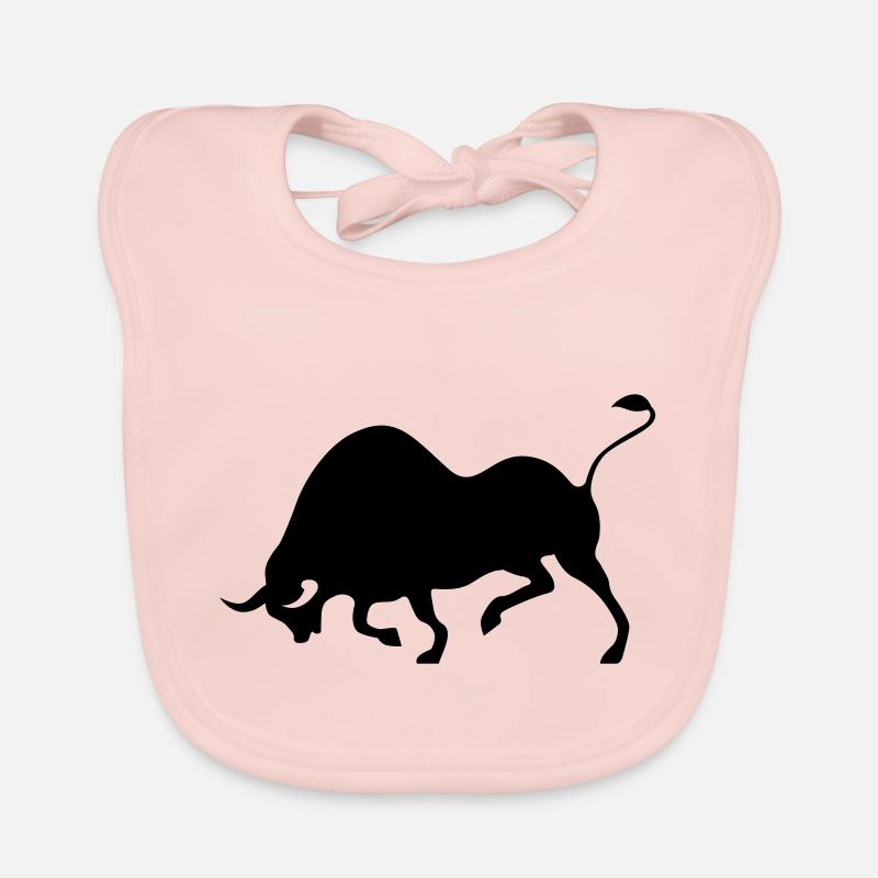 Stier - Baby Bio-Lätzchen - Rose