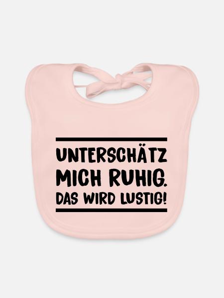 unterschaetz_mich_ruhig - Baby Bio-Lätzchen - Rose