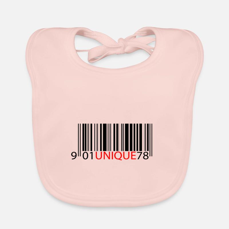 Einzigartiger roter Text-Barcode Baby Bio-Lätzchen
