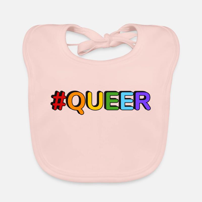 Hashtag QUEER Bavoir bio Bébé
