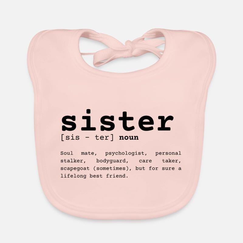 Sœur Description - Sort Bavoir bio Bébé