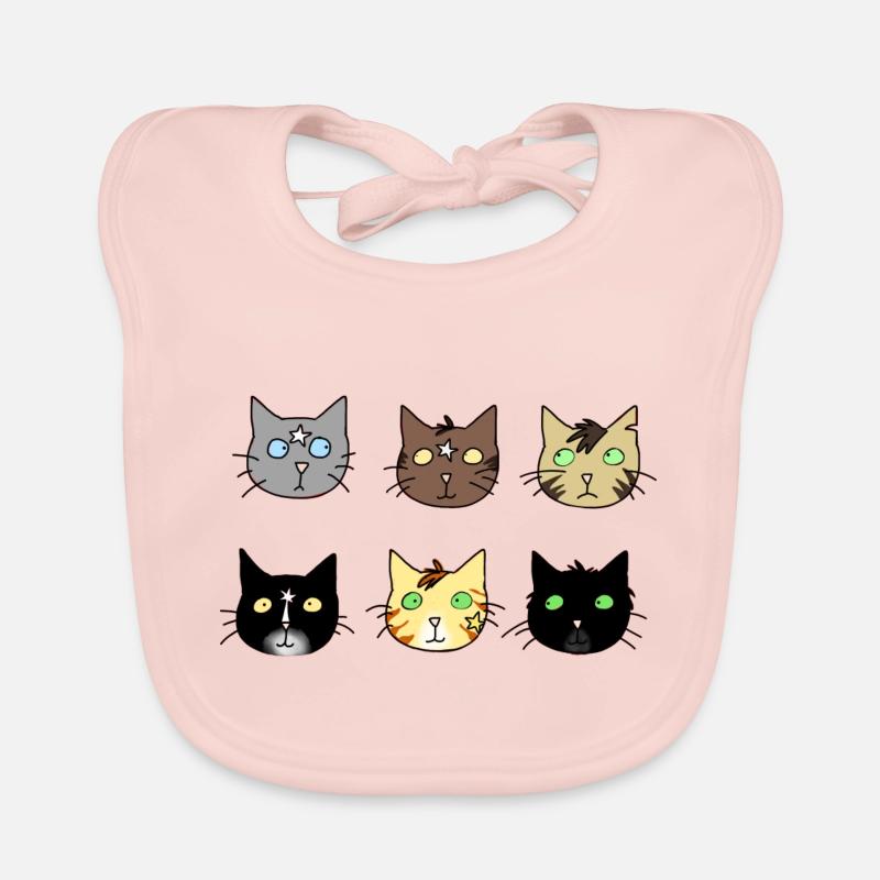 cats, chats, comme Warrior Bavoir bio Bébé