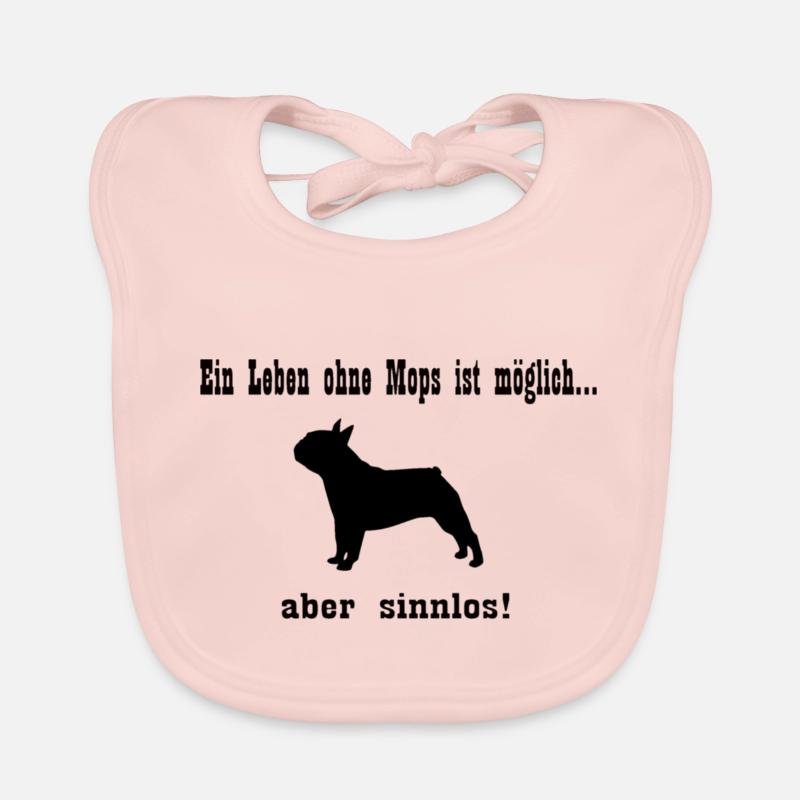Ein Leben ohne Mops... Baby Bio-Lätzchen