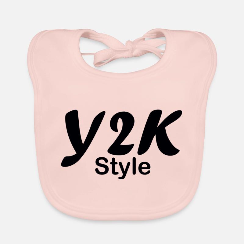 Y2k style 2000 - Bavoir bio Bébé - rose