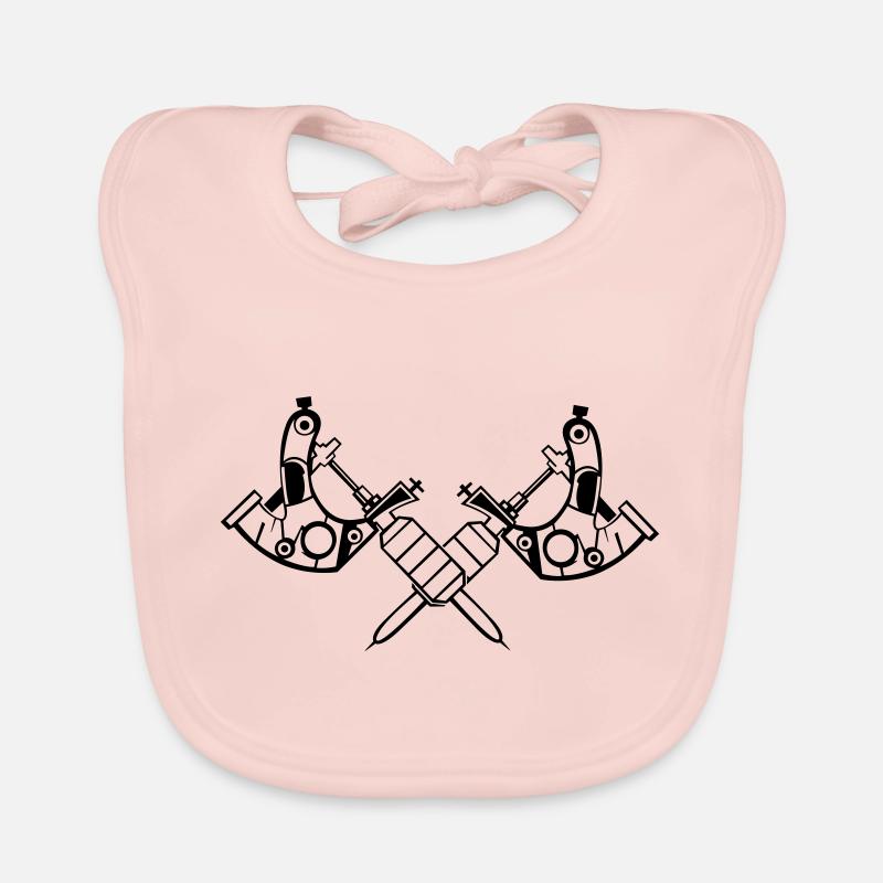 Tattoo Machine Organic Baby Bibs