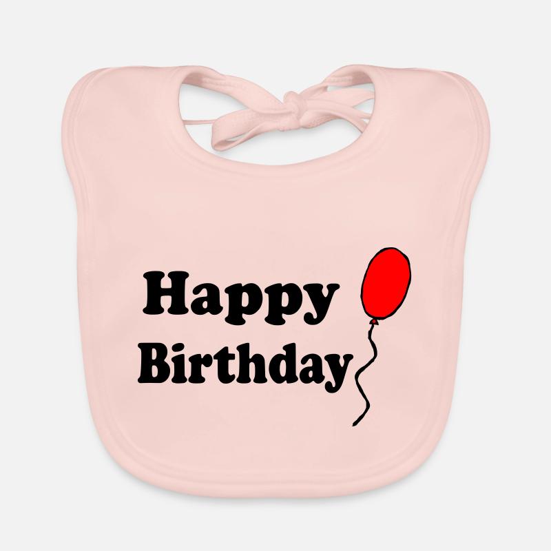 Bon anniversaire - Bavoir bio Bébé - rose