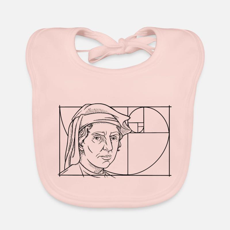 Leonardo Fibonacci Mathématicien Math Series Suivre Bavoir bio Bébé
