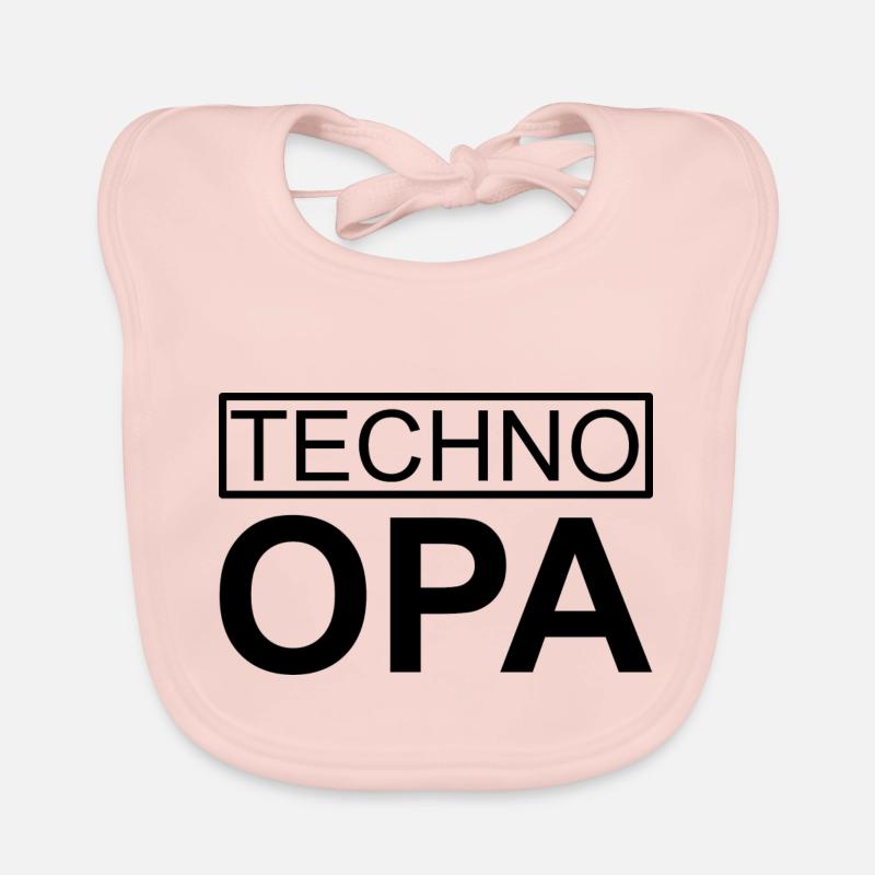 >>Techno Opa<< is never too old for techno! Baby Bio-Lätzchen