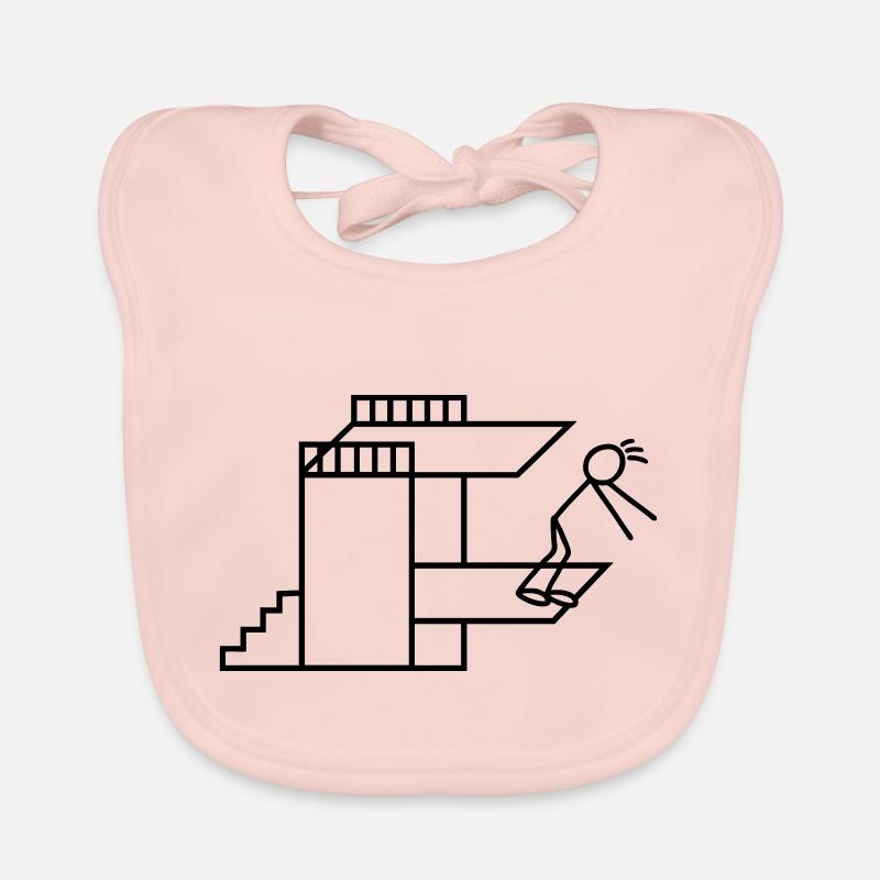 Springboard Tower Diving Diver Organic Baby Bibs