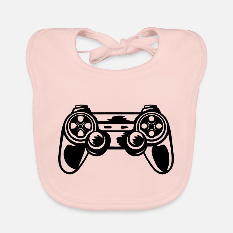 Retro Konsole Controller Gamer Baby Bio-Lätzchen