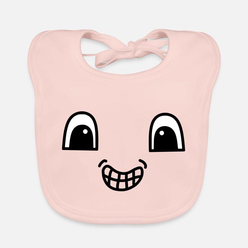Cute face showing teeth Baby Bio-Lätzchen