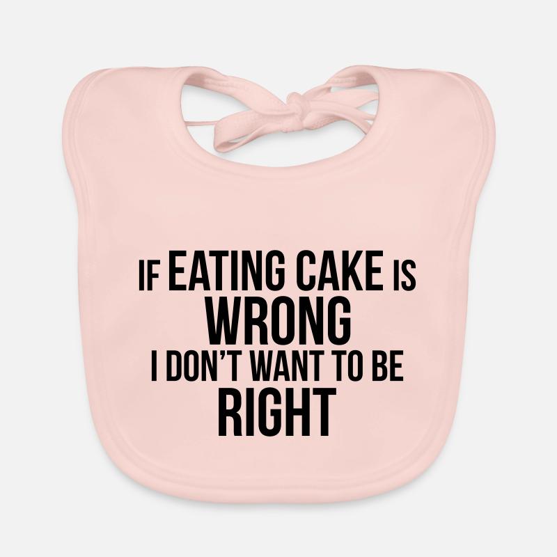 MANGER DU GÂTEAU EST JUSTE Bavoir bio Bébé