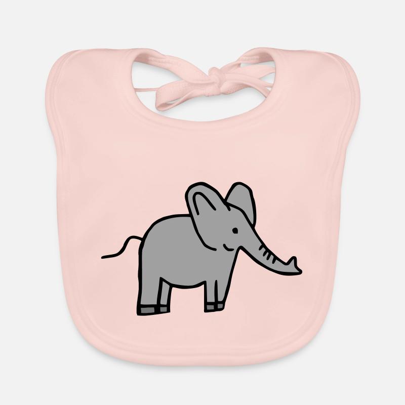 Éléphant Bavoir bio Bébé