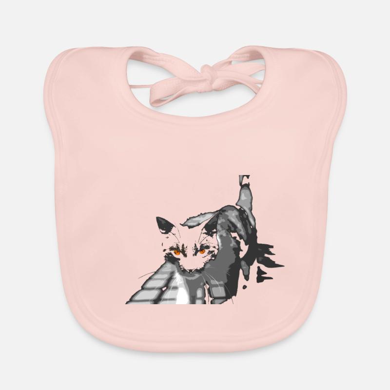 the strange cat Organic Baby Bibs
