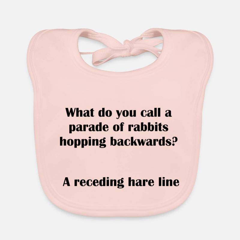 Hare Backwards Pun Organic Baby Bibs