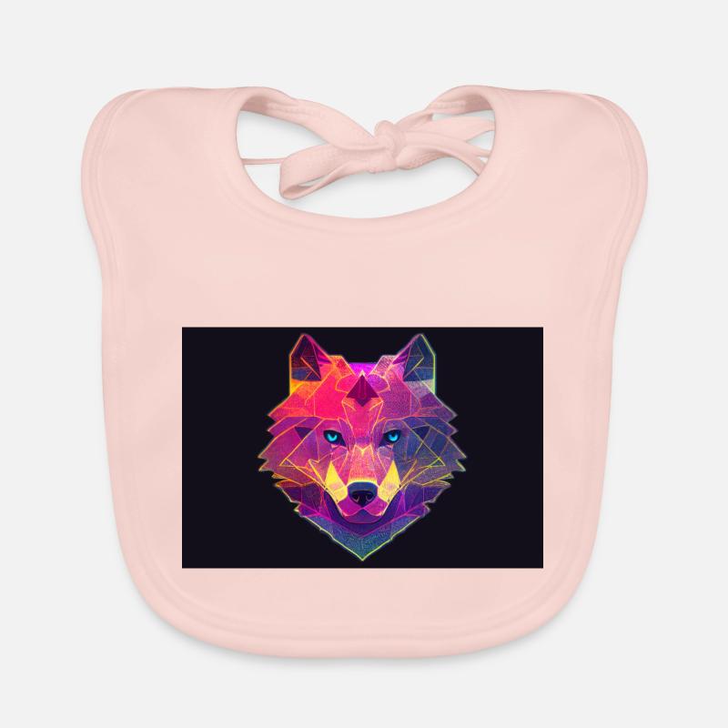 Polygon wolf Organic Baby Bibs