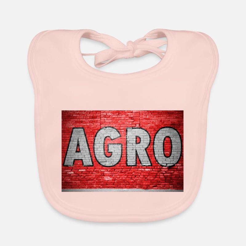 Agro Brick Wall Graffiti Organic Baby Bibs