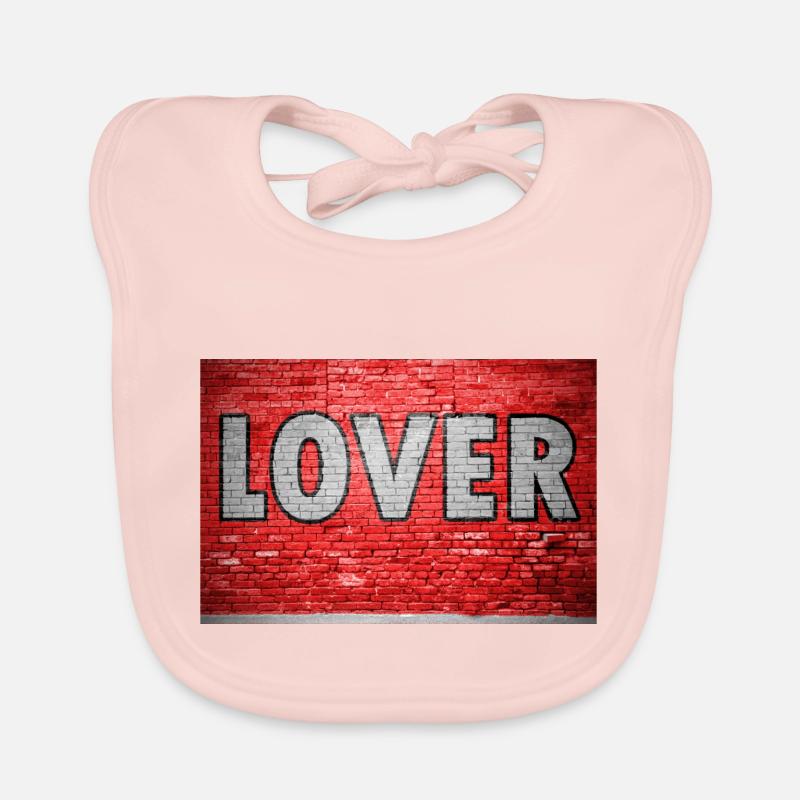 Lover Ziegelsteinmauer Graffiti Baby Bio-Lätzchen
