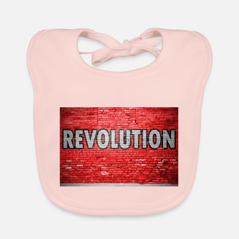 Révolution mur de briques graffiti Bavoir bio Bébé