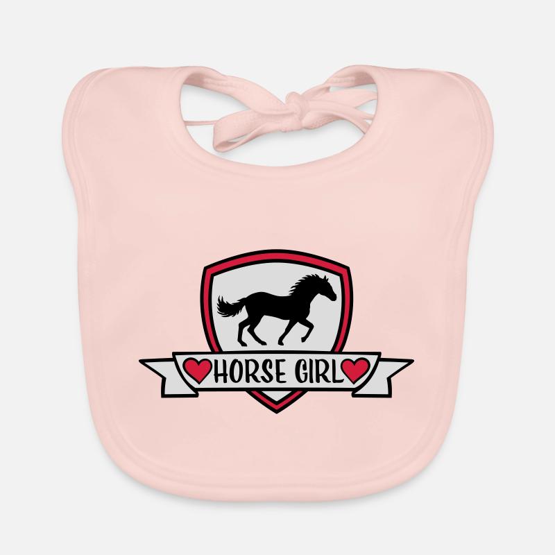 Conception de citation de fille de cheval Bavoir bio Bébé