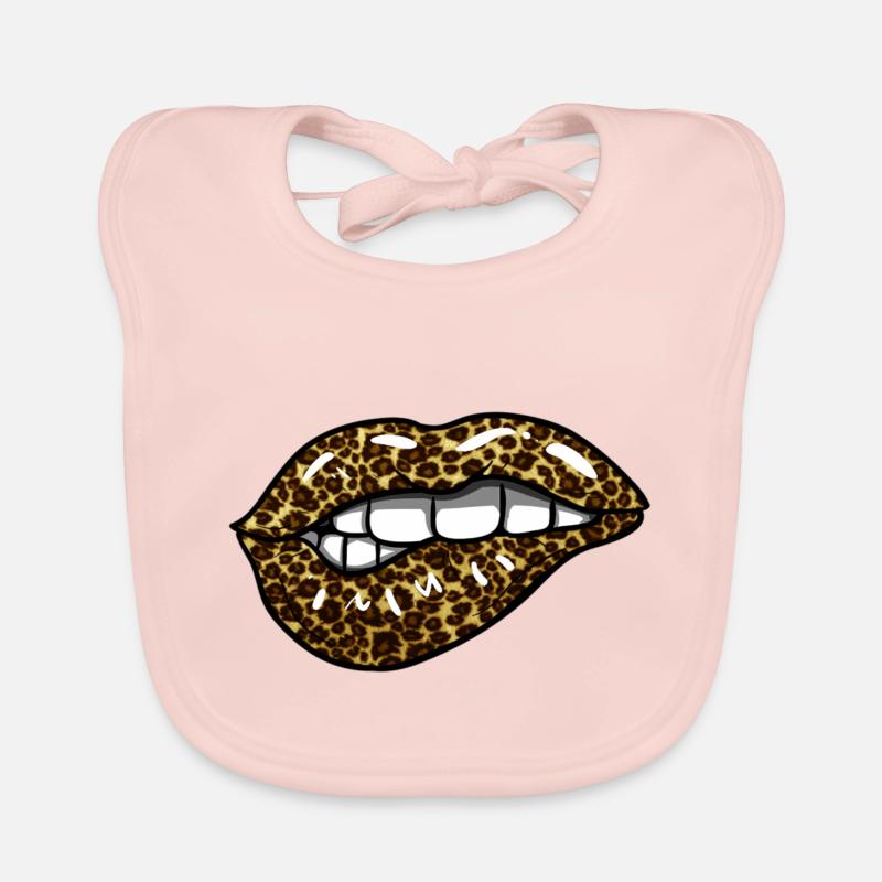 Leopard Lips Organic Baby Bibs
