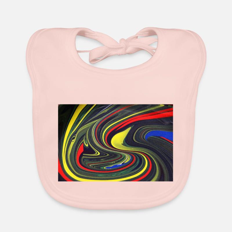 bunter Farbstrudel Baby Bio-Lätzchen