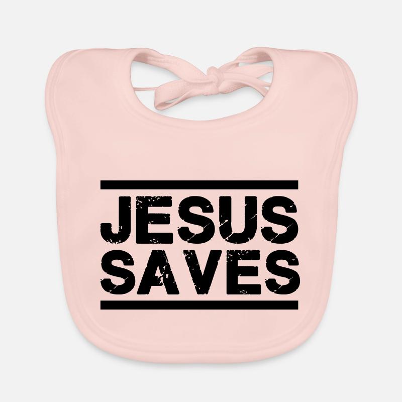 Jésus sauve Bavoir bio Bébé