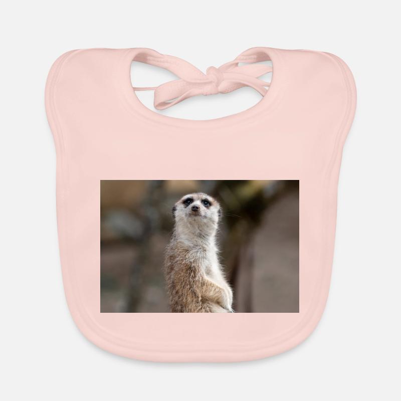 Erdmännchen Suricata suricatta Baby Bio-Lätzchen