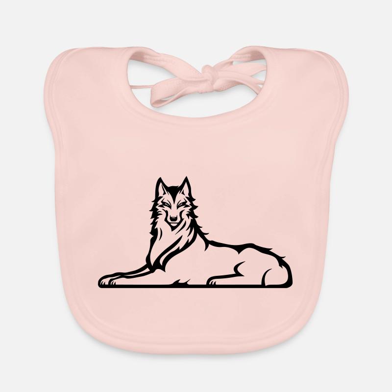 Tschetschenischer Wolf Baby Bio-Lätzchen