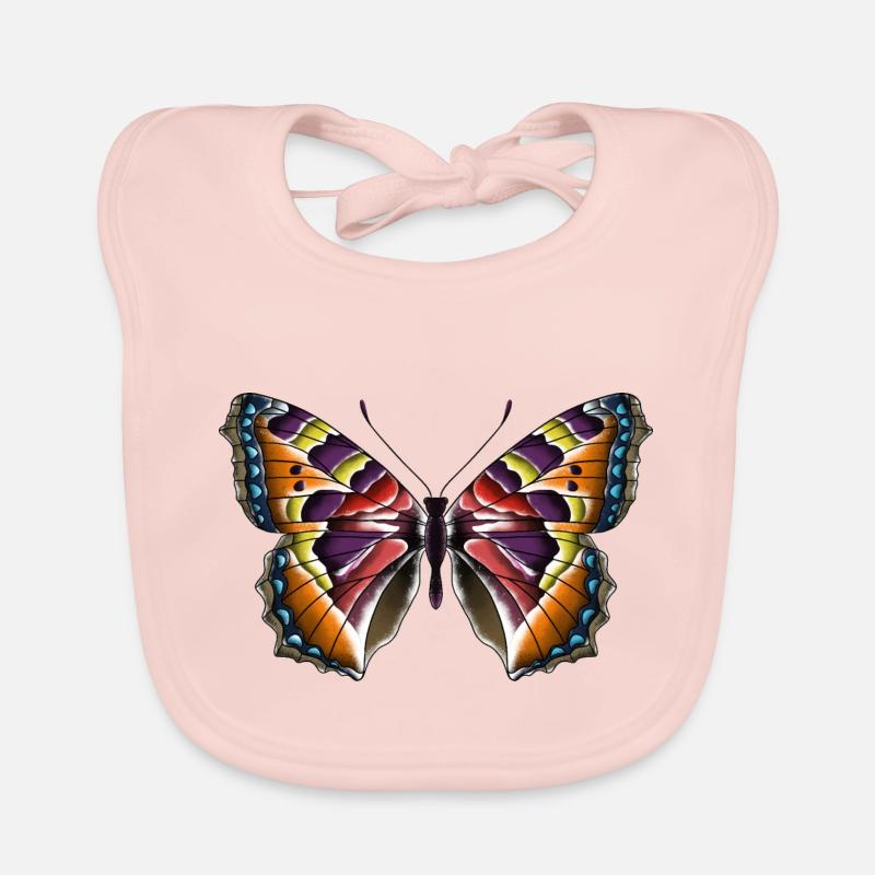 Schmetterling bunt Baby Bio-Lätzchen