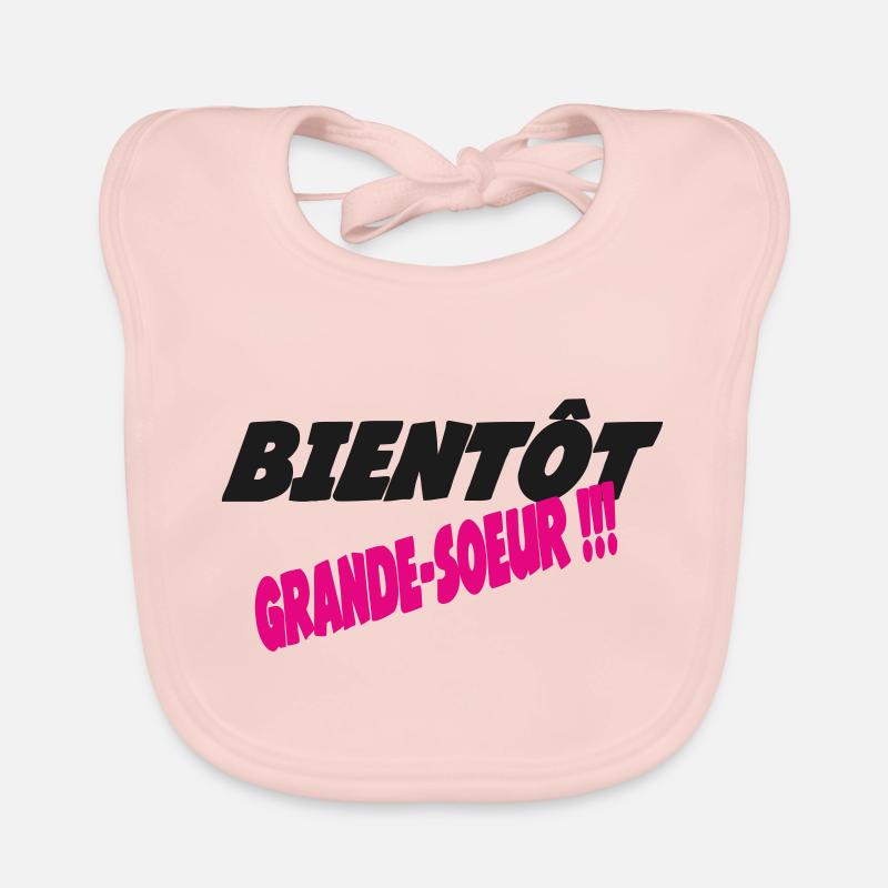 Bald eine große Schwester Baby Bio-Lätzchen