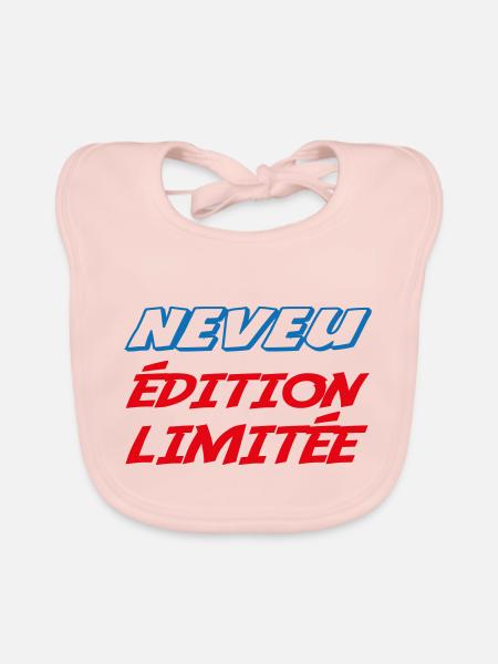 NEVEU édition limitée - Bavoir bio Bébé - rose - Devant