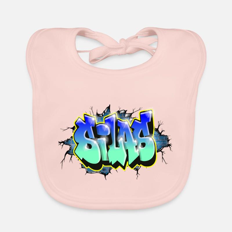 Graffiti SILAS brick gift BIRTHDAY BIRTH Organic Baby Bibs