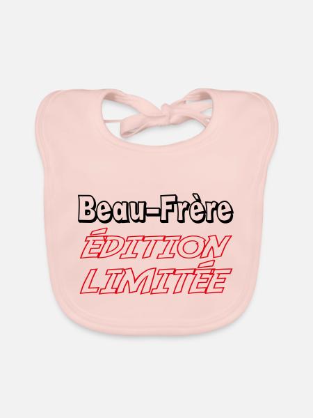 Beau-Frère édition limitée - Bavoir bio Bébé - rose - Devant