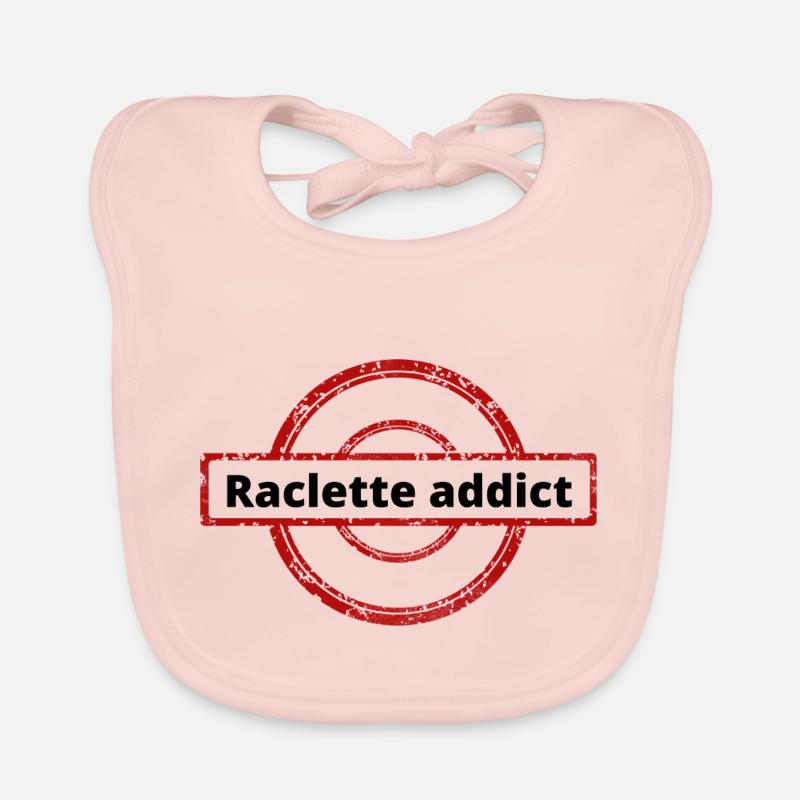 Raclette Addict - Bavoir bio Bébé - rose