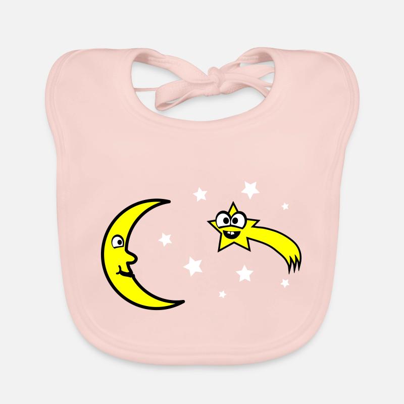 Lune et étoiles Bavoir bio Bébé