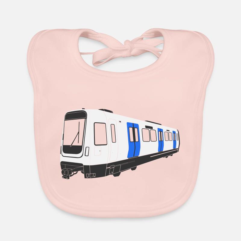 Stockholmer U-Bahn C30 - Baby Bio-Lätzchen - Rose