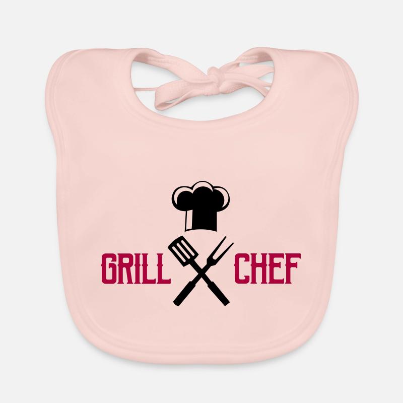 Cuisinier, Couverts, Grillades Bavoir bio Bébé