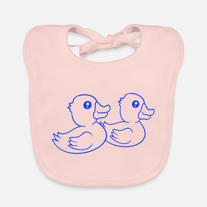 2 canards natation eau couple deux amis équipe Bavoir bio Bébé