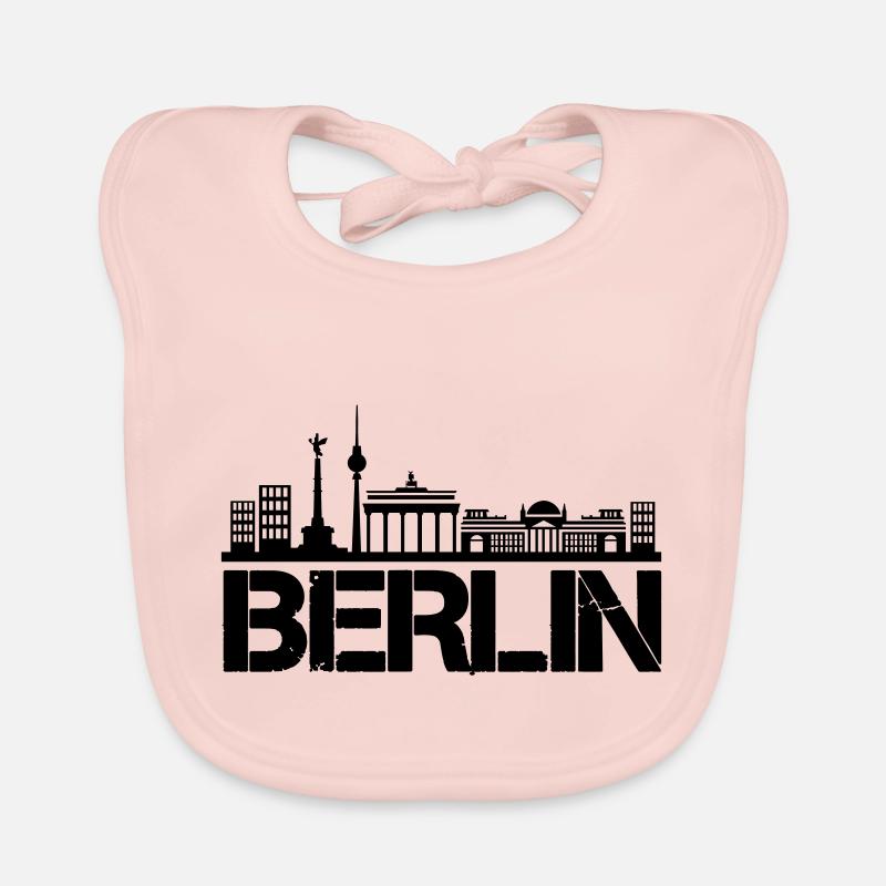 Berlin Skyline Organic Baby Bibs