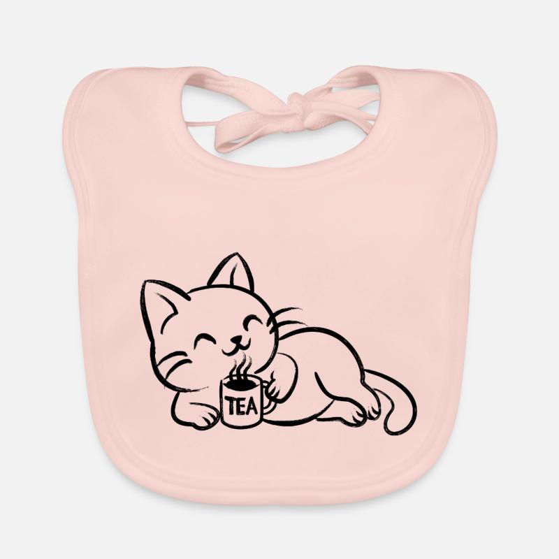Chillin Tea Chat Bavoir bio Bébé
